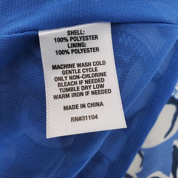 Wonderly Women's XXL Blue and White Long Sleeve Tiered‎ Maxi Dress New - Picture 8 of 8